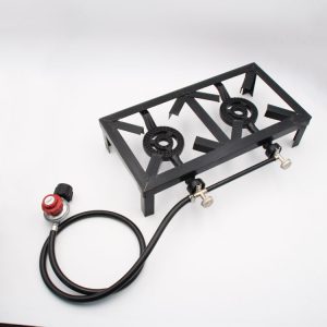 US Standard Adjustable Two Head High-Pressure Propane Burner Stove for Outdoor Camping