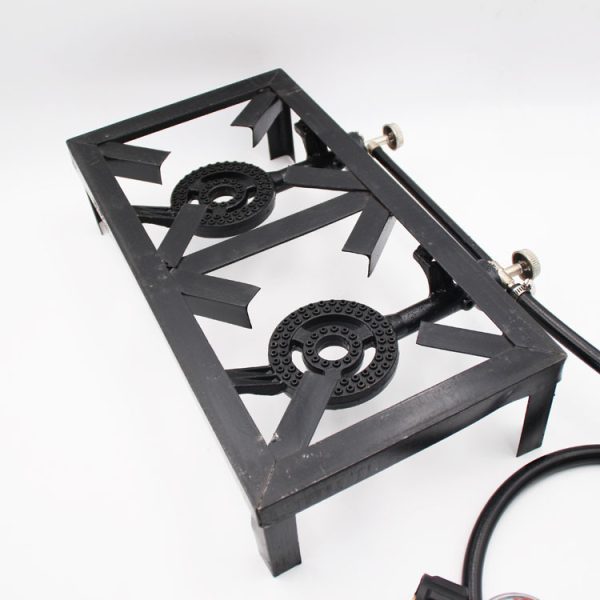US Standard Adjustable Two Head High-Pressure Propane Burner Stove for Outdoor Camping - Image 6