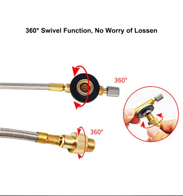 1.5meter Camping Stove Propane Hose Extension Gas Adapter for EN417 Lindal - Image 5