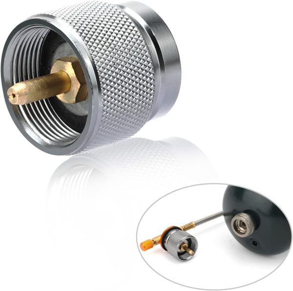 Gas Stove Adapter Input: Propane Canister, Output: EN417 Lindal Valve