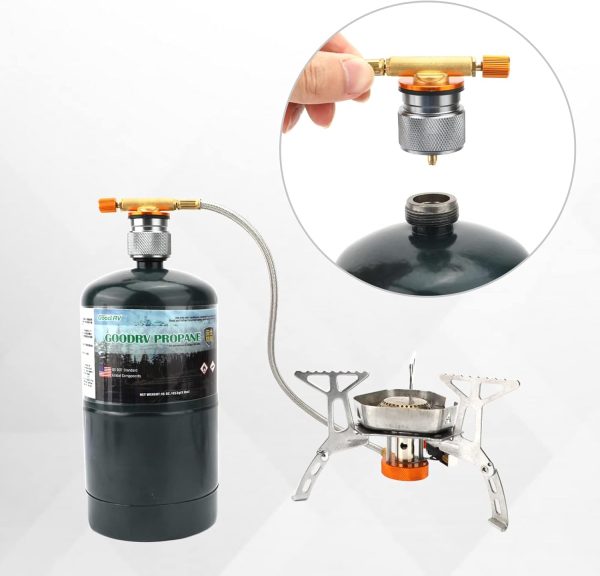 Gas Stove Adapter Input: Propane Canister, Output: EN417 Lindal Valve - Image 2