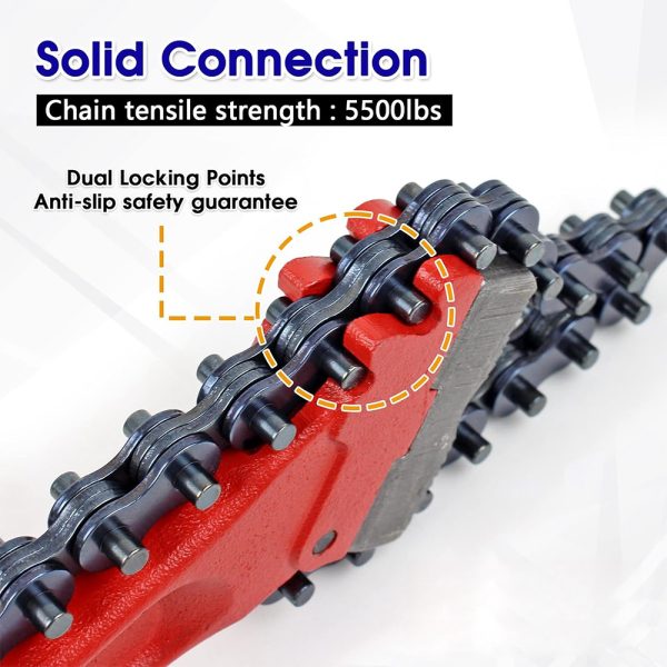 Heavy Duty 14inch Chain Pipe Wrench,2in Piping Capacity - Image 6