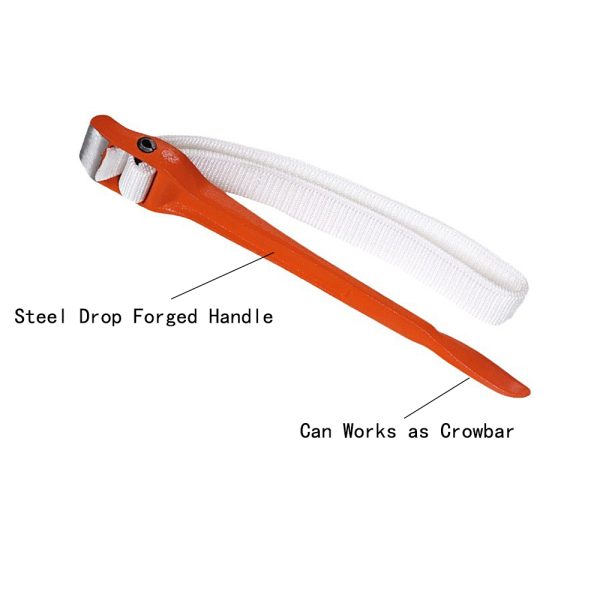 12" Strap Wrench, Anti-sliding Strap Wrenche Plumbing, 110mm Piping Capacity - Image 3
