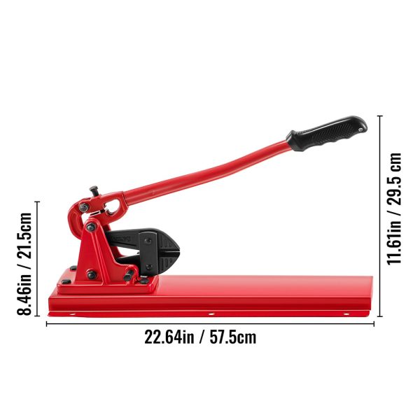 24" Bench Swaging Tool, 3 in 1 Bolt Cutter with Wire Rope Crimper Head and Cable Cutter Head - Image 5