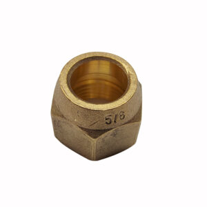 5/8" Short Flare Nut, Brass SAE 45 Degree Tube Fitting, Pack of 2