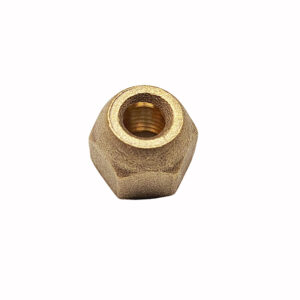 1/4" Short Flare Nut, Brass SAE 45 Degree Tube Fitting, Pack of 2