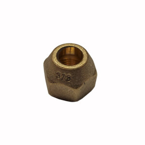 3/8" Short Flare Nut, Brass SAE 45 Degree Tube Fitting, Pack of 2