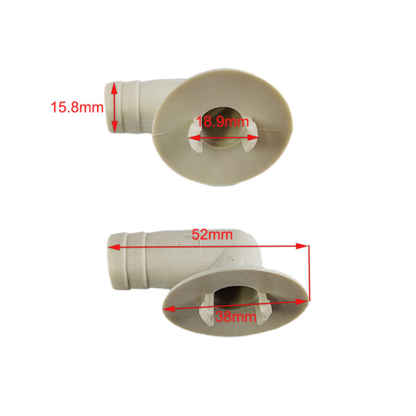 17mm A/C Drain Hose Connector Elbow Fitting for AC, Pack of 2 - Image 2